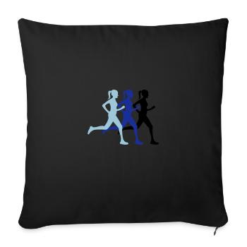runners - Sofa pillowcase 17,3'' x 17,3'' (45 x 45 cm) - black - Front