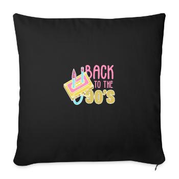 90s 90s - Sofa pillowcase 17,3'' x 17,3'' (45 x 45 cm) - black - Front