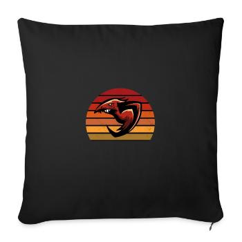 Dracorex Dino Dinosaur Trex Gift - Sofa pillowcase 17,3'' x 17,3'' (45 x 45 cm) - black - Front