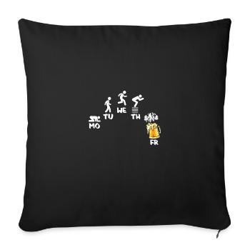 Camping Camping Campsite Camping - Sofa pillowcase 17,3'' x 17,3'' (45 x 45 cm) - black - Front