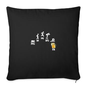 Natation Nageurs - Housse de coussin décorative 45 x 45 cm - noir - Devant