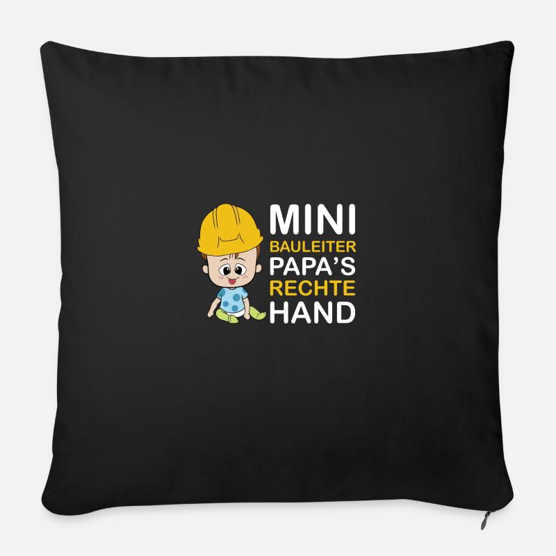 Baby Kind Bauleiter Baustelle Geschenk - Sofakissenbezug 45 x 45 cm - Schwarz