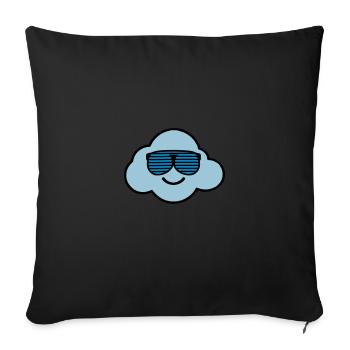 cloud sunglasses 02 - Sofa pillowcase 17,3'' x 17,3'' (45 x 45 cm) - black - Front