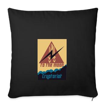 Cryptoriot - Sofa pillowcase 17,3'' x 17,3'' (45 x 45 cm) - black - Front