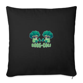 Broccoli Vegetables Vegan Vegetarian - Sofa pillowcase 17,3'' x 17,3'' (45 x 45 cm) - black - Front