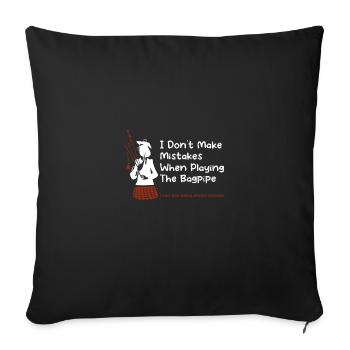 Scotland Bagpipe Bagpipe Musician Gift - Sofa pillowcase 17,3'' x 17,3'' (45 x 45 cm) - black - Front