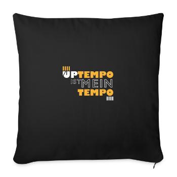 Techno Uptempo Rave Tekk Music Celebrations - Sofa pillowcase 17,3'' x 17,3'' (45 x 45 cm) - black - Front