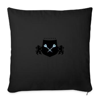 dart coat of arms - Sofa pillowcase 17,3'' x 17,3'' (45 x 45 cm) - black - Front