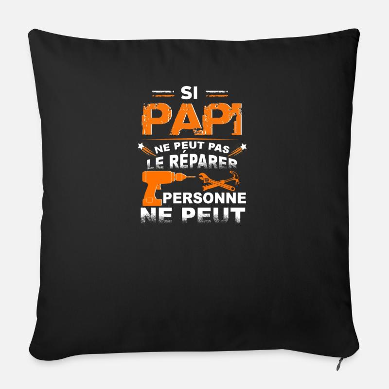 c - Housse de coussin décorative 45 x 45 cm - noir