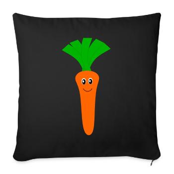 Kawaii Carrot Kawaii Fruits Kawaii Vegetables - Sofa pillowcase 17,3'' x 17,3'' (45 x 45 cm) - black - Front