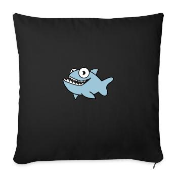 piranha 02 - Sofa pillowcase 17,3'' x 17,3'' (45 x 45 cm) - black - Front