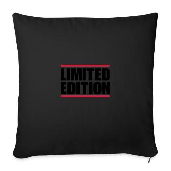 limited edition - Sofa pillowcase 17,3'' x 17,3'' (45 x 45 cm) - black - Front