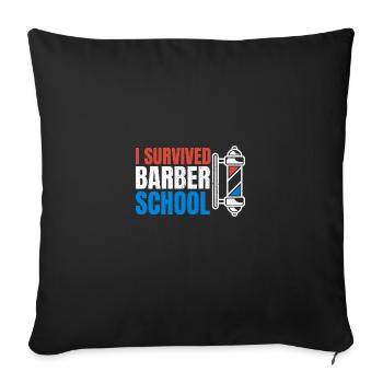Barber Barber Barber Hairdresser Men's Hairdresser Barbershop - Sofa pillowcase 17,3'' x 17,3'' (45 x 45 cm) - black - Front