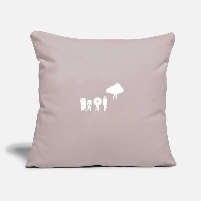 Evolution of Data Storage Coding Computer Cloud Sofa pillowcase 17,3'' x 17,3'' (45 x 45 cm)