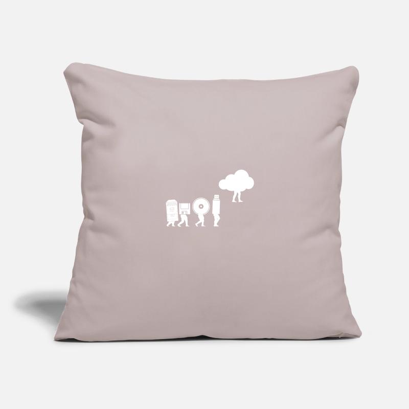 Evolution of Data Storage Coding Computer Cloud Sofa pillowcase 17,3'' x 17,3'' (45 x 45 cm)