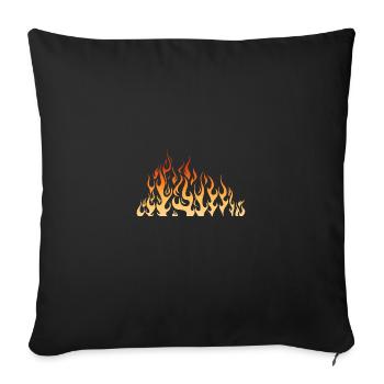 flame flame fire 2905 C - Sofa pillowcase 17,3'' x 17,3'' (45 x 45 cm) - black - Front