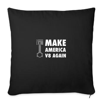 Auto Tuning Mechanic Engine Gift - Sofa pillowcase 17,3'' x 17,3'' (45 x 45 cm) - black - Front