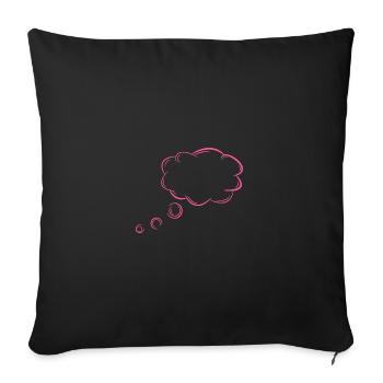 Gedankenblase Blase Gedanken Rosa - Sofa pillowcase 17,3'' x 17,3'' (45 x 45 cm) - black - Front
