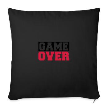 game over - Housse de coussin décorative 45 x 45 cm - noir - Devant