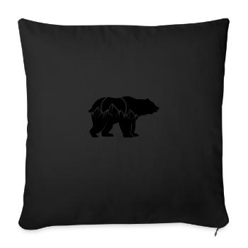 bear mountains - Sofa pillowcase 17,3'' x 17,3'' (45 x 45 cm) - black - Front