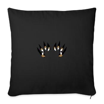 krallen 02 - Sofakissenbezug 45 x 45 cm - Schwarz - Vorne
