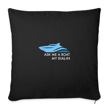 Bateau de course à moteur Bateau de sport Bateau Cadeau - Housse de coussin décorative 45 x 45 cm - noir - Devant