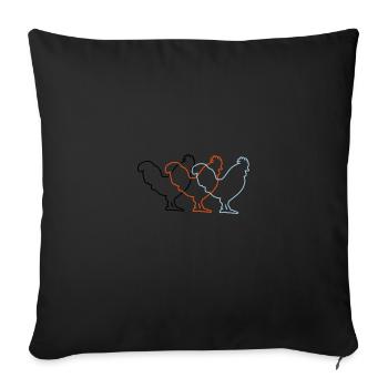chicken designs - Sofa pillowcase 17,3'' x 17,3'' (45 x 45 cm) - black - Front