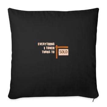Broker Real Estate Agent Seller Gift - Sofa pillowcase 17,3'' x 17,3'' (45 x 45 cm) - black - Front