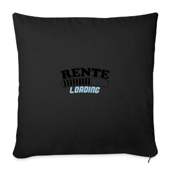 rente loading 02 - Sofakissenbezug 45 x 45 cm - Schwarz - Vorne