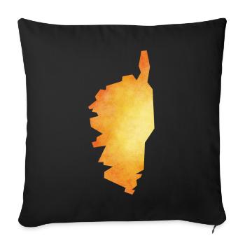 corsica - Sofa pillowcase 17,3'' x 17,3'' (45 x 45 cm) - black - Front