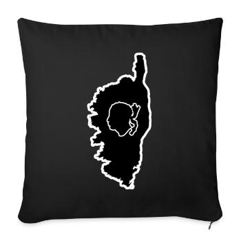 Corsica Corsica Island Flag Symbol Gift - Sofa pillowcase 17,3'' x 17,3'' (45 x 45 cm) - black - Front