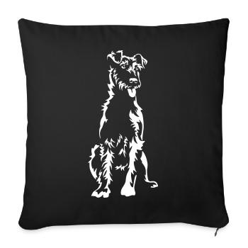 Irish Terrier "Black Edition" - Sofa pillowcase 17,3'' x 17,3'' (45 x 45 cm) - black - Front