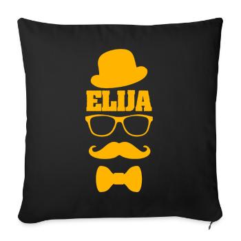 ELIJAH - Sofa pillowcase 17,3'' x 17,3'' (45 x 45 cm) - black - Front