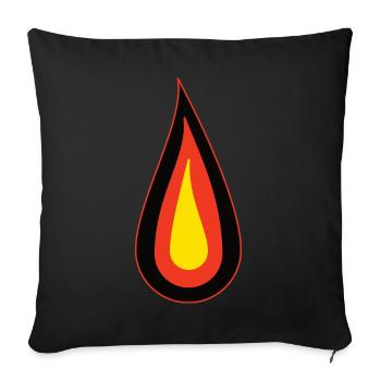 Germany Flame - Black Red Gold Design - Sofa pillowcase 17,3'' x 17,3'' (45 x 45 cm) - black - Front