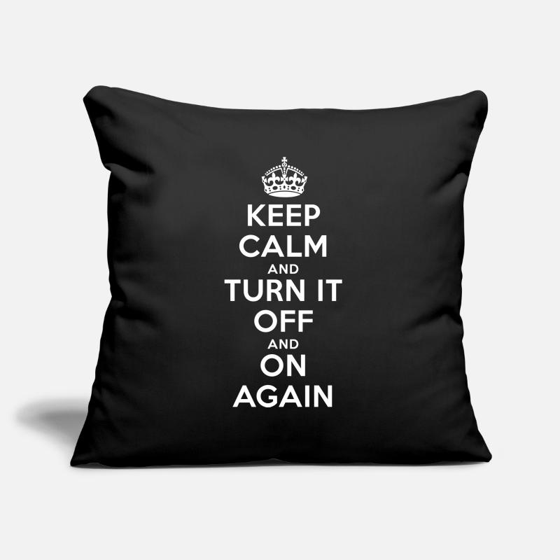 Keep Calm – Turn it Off Nerd Admin Design Sofa pillowcase 17,3'' x 17,3'' (45 x 45 cm)