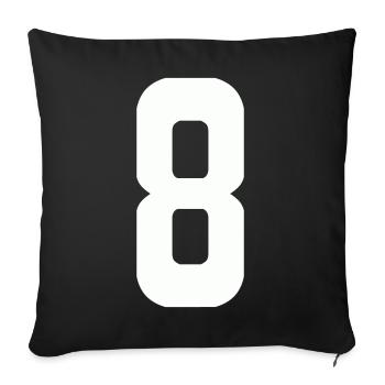 8 - Sofa pillowcase 17,3'' x 17,3'' (45 x 45 cm) - black - Front