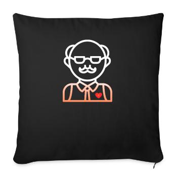 Daddy Santa Papuan Humor Joke Gift PAPI Grandpa G - Sofa pillowcase 17,3'' x 17,3'' (45 x 45 cm) - black - Front