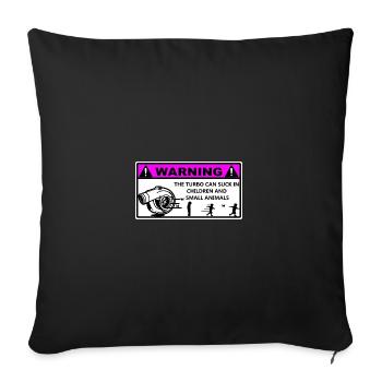 Turbo Warning Kids - Sofa pillowcase 17,3'' x 17,3'' (45 x 45 cm) - black - Front