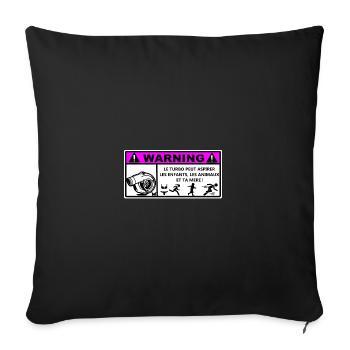 Turbo - Sofakissenbezug 45 x 45 cm - Schwarz - Vorne