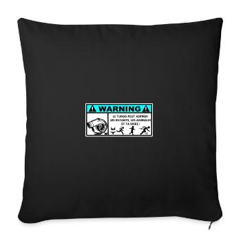 Autocollant Voiture - Housse de coussin décorative 45 x 45 cm - noir - Devant