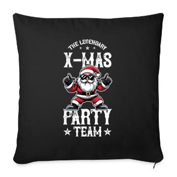 Christmas Party Team Funny - Sofa pillowcase 17,3'' x 17,3'' (45 x 45 cm) - black - Front