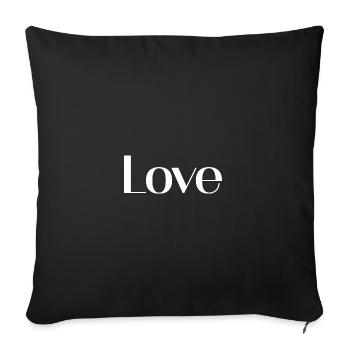 SAINT VALENTINE. LOVE. bachelorette party. I LOVE YOU. I LOVE YOU. - Sofa pillowcase 17,3'' x 17,3'' (45 x 45 cm) - black - Front