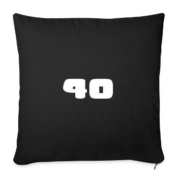 40. 40 ANS. 40e ANNIVERSAIRE. ANNIVERSAIRE 40 ANS. - Housse de coussin décorative 45 x 45 cm - noir - Devant