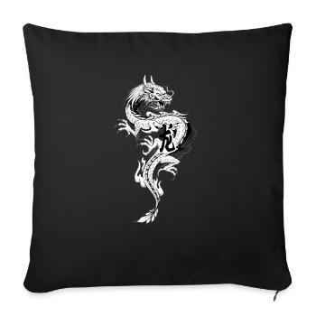dragon - Sofa pillowcase 17,3'' x 17,3'' (45 x 45 cm) - black - Front