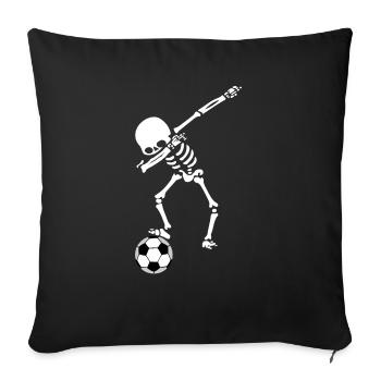 Fußball Soccer Torwart Evolution Kicken Mann Jungs - Sofakissenbezug 45 x 45 cm - Schwarz - Vorne