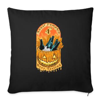 Halloween Pumpkin Horror - Sofa pillowcase 17,3'' x 17,3'' (45 x 45 cm) - black - Front
