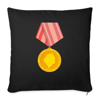 Carolina Reaper Medaille - Sofakissenbezug 45 x 45 cm - Schwarz - Vorne