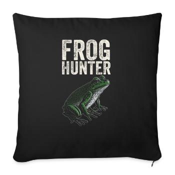 Herpetologist Amphibian Toad Lover Cool Frog Hunte - Sofa pillowcase 17,3'' x 17,3'' (45 x 45 cm) - black - Front