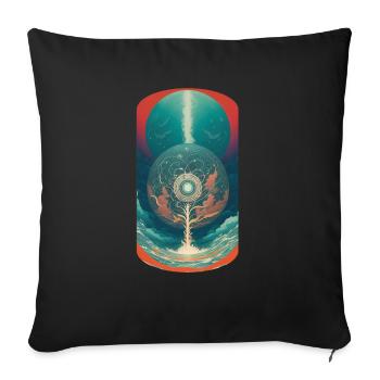 Sphere - Sofa pillowcase 17,3'' x 17,3'' (45 x 45 cm) - black - Front