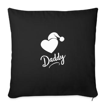 Warm Daddy" - Sofa pillowcase 17,3'' x 17,3'' (45 x 45 cm) - black - Front